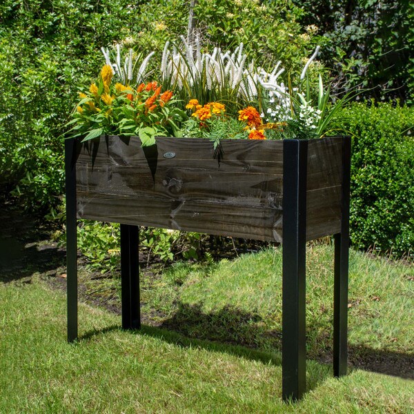 Grapevine Wooden Raised Planter